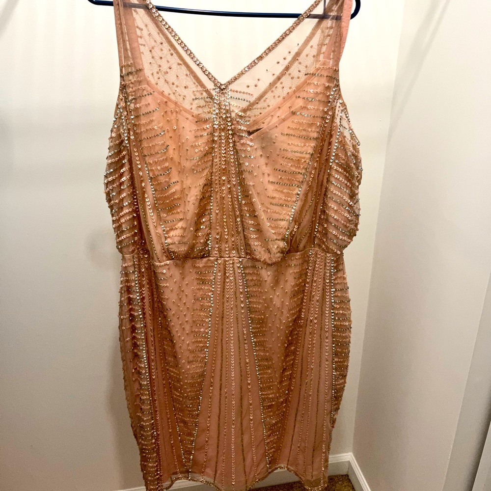 Adrianna Papell Pink Sequin Dress 💗